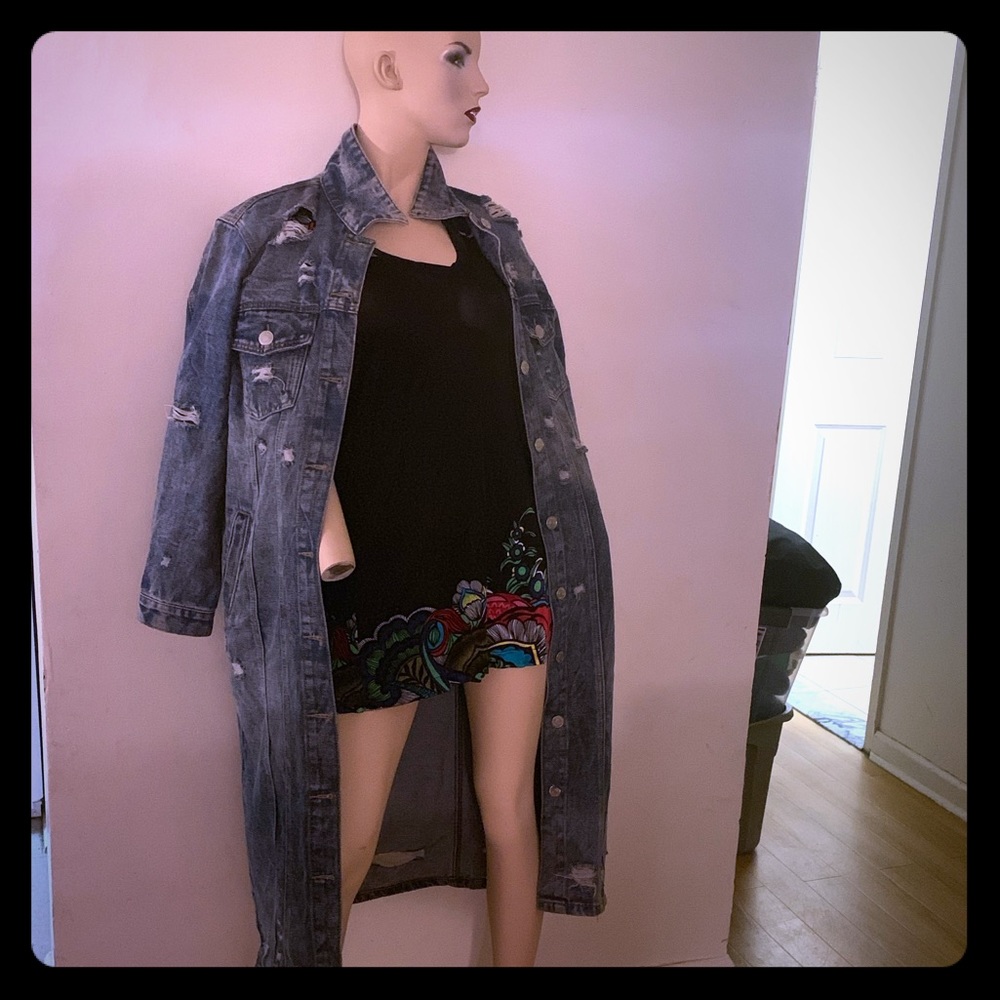 A long jean jacket